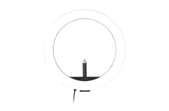 Lampa pierścieniowa Kensington L1000, z uchwytem na kamerę internetową, biało-czarna